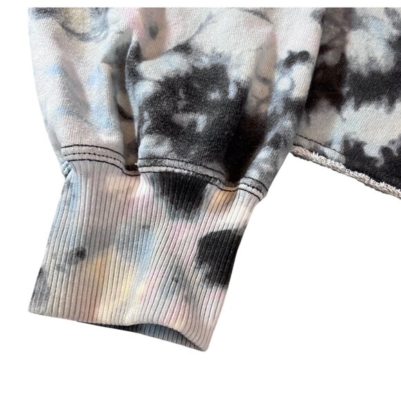 Womens Hollister Alaska U.S. Blue Tie-Dye Cropped Crew Neck Sweatshirt S - Picture 6 of 7